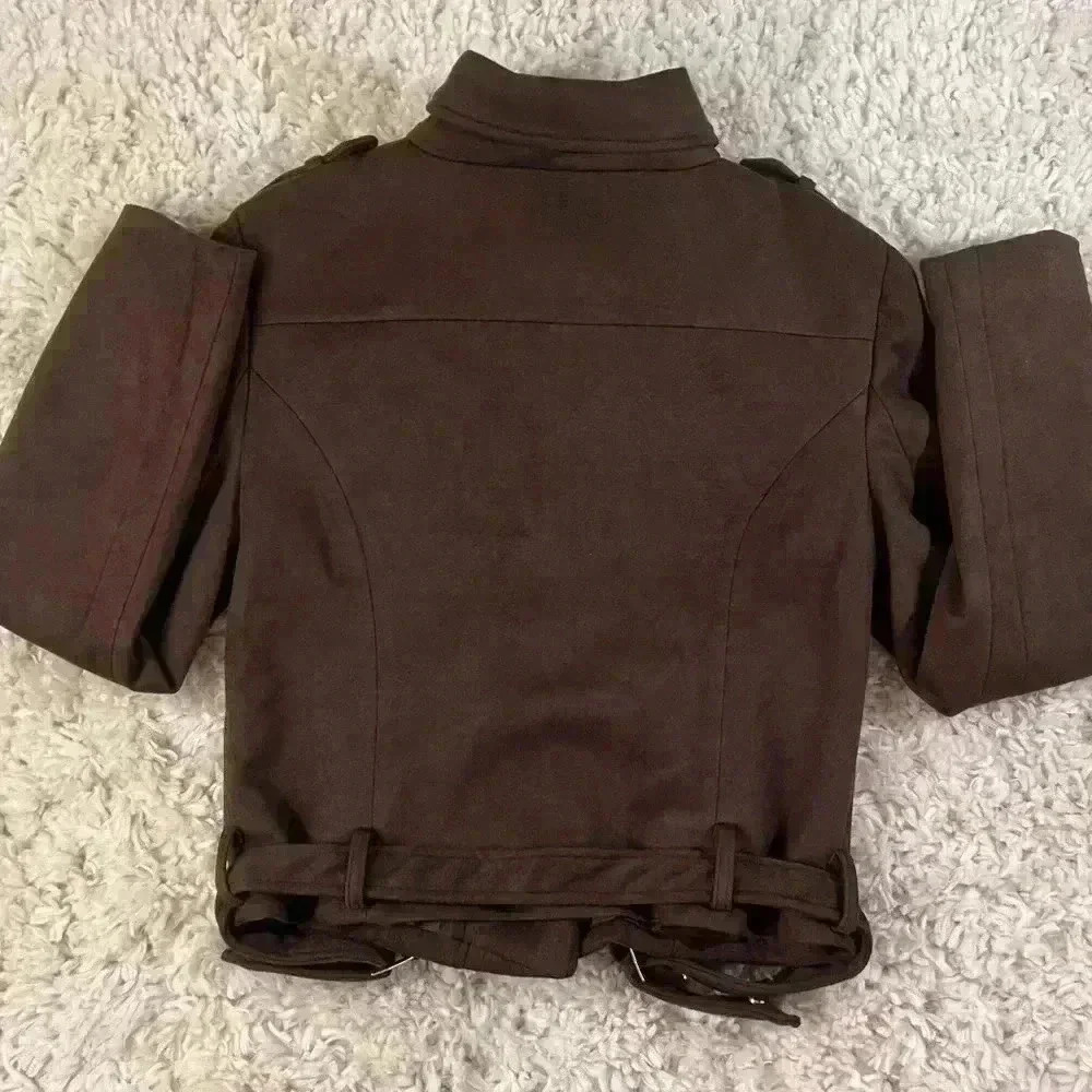 Romeo & Juliet couture faux suede chestnut women’s jacket. - Picture 15 of 16